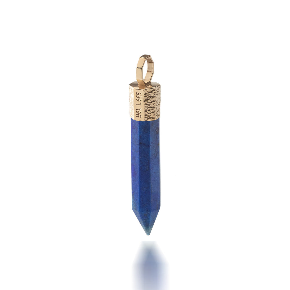 Lapis Lazuli Pendant – Gold-plated Brass