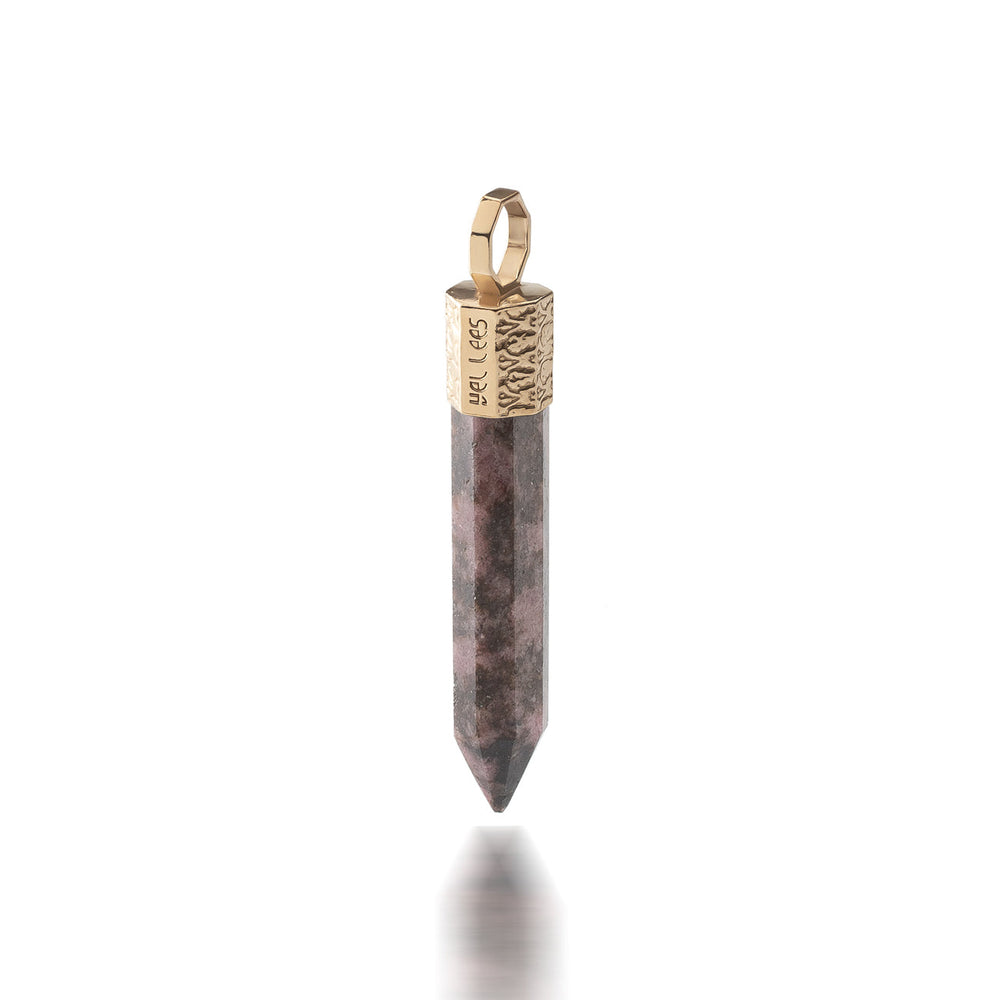 Rhodonite Pendant – Gold-plated 925 Silver