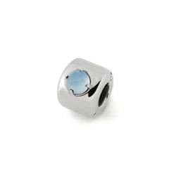 Charm con ágata azul Plata – Aporta calma, protección y alivio - plata de ley 925