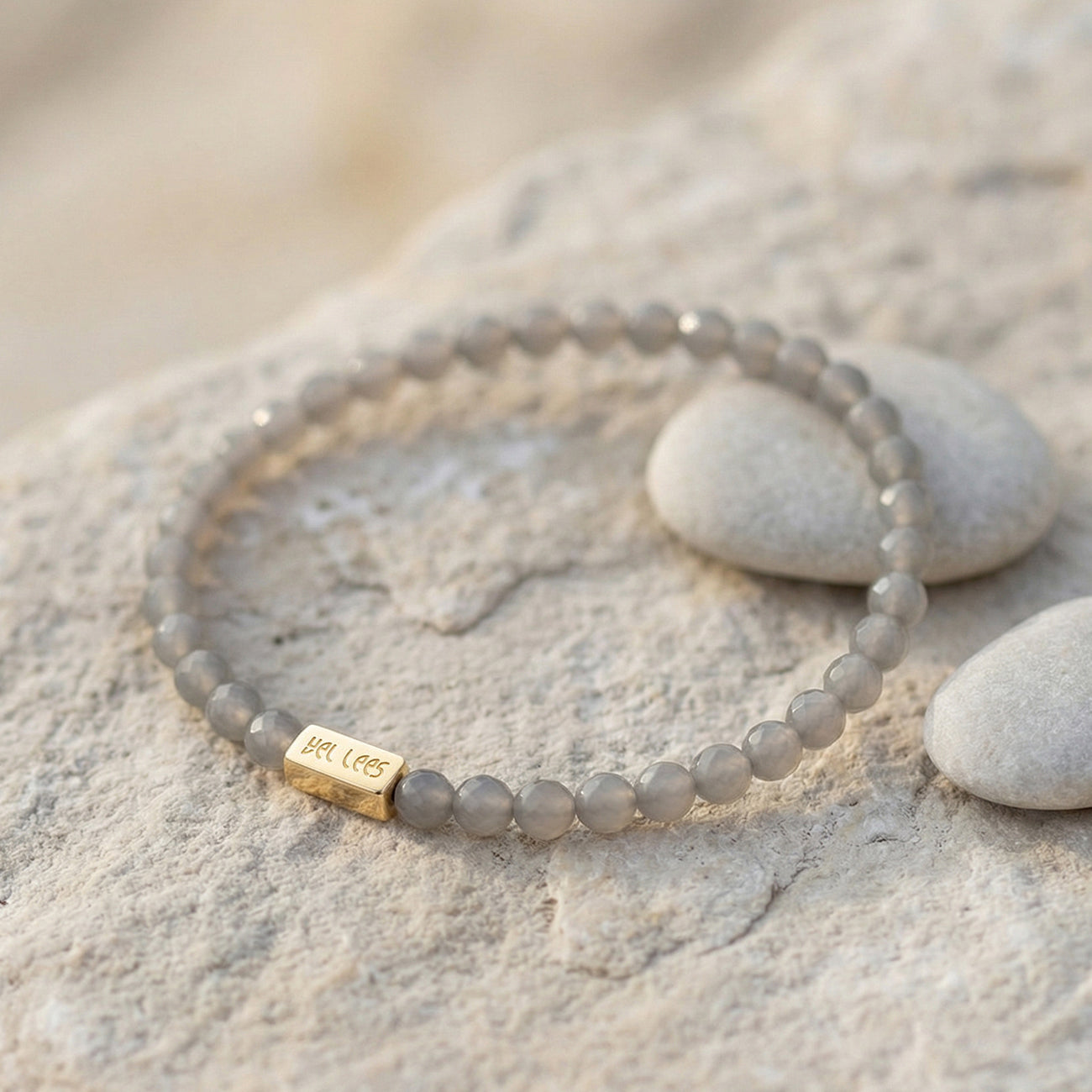 Onyx Bracelet with Charm Space – 925 Silver
