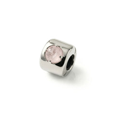 Charm con cuarzo rosa Plata – Amor, empatía y armonía - plata de ley 925