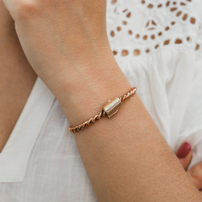 Copper tensor bracelet in rose gold color - <tc>cubit</tc> Royal (144 MHz)