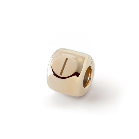 Charm with the Isa rune (ᛁ) Gold-plated - amulet of calm and composure - Brass