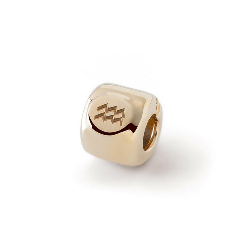 Charms with the zodiac sign Aquarius (♒︎) Gold-plated - Brass