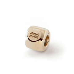 Charms con el signo zodiacal Acuario (♒︎) Chapado en oro - plata de ley 925