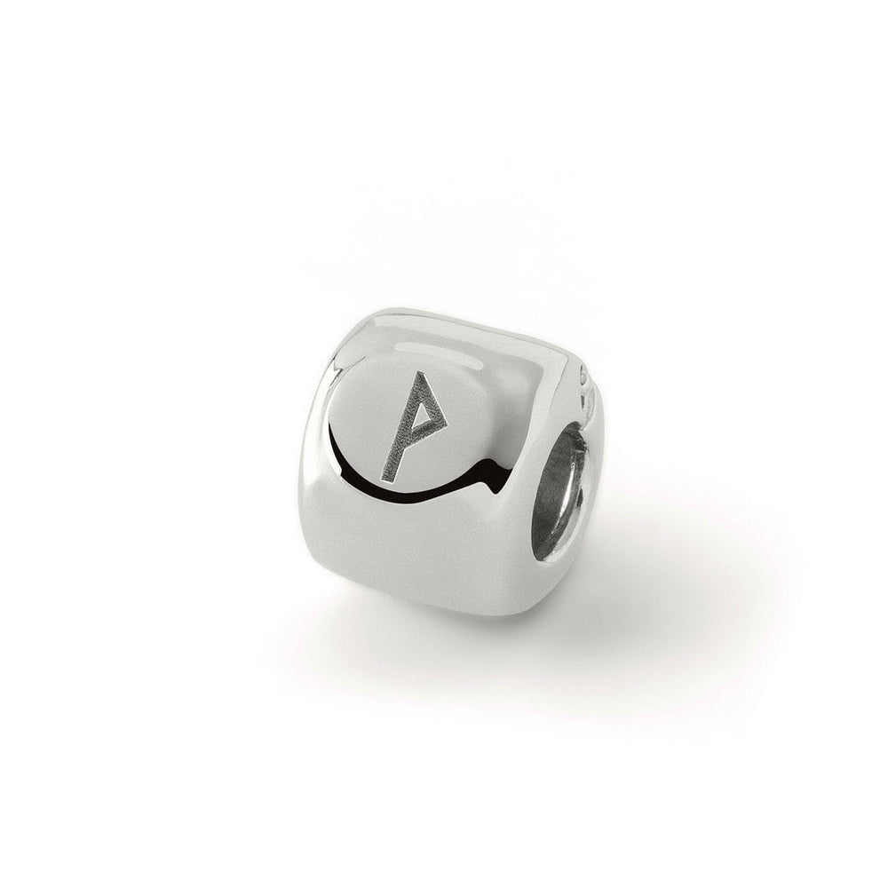 Charms featuring the Wunjo rune (ᚹ) – an amulet of joy and fulfillment – Palladium-plated brass