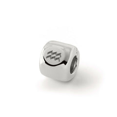Charms con el signo zodiacal Acuario (♒︎) Plateado - plata de ley 925